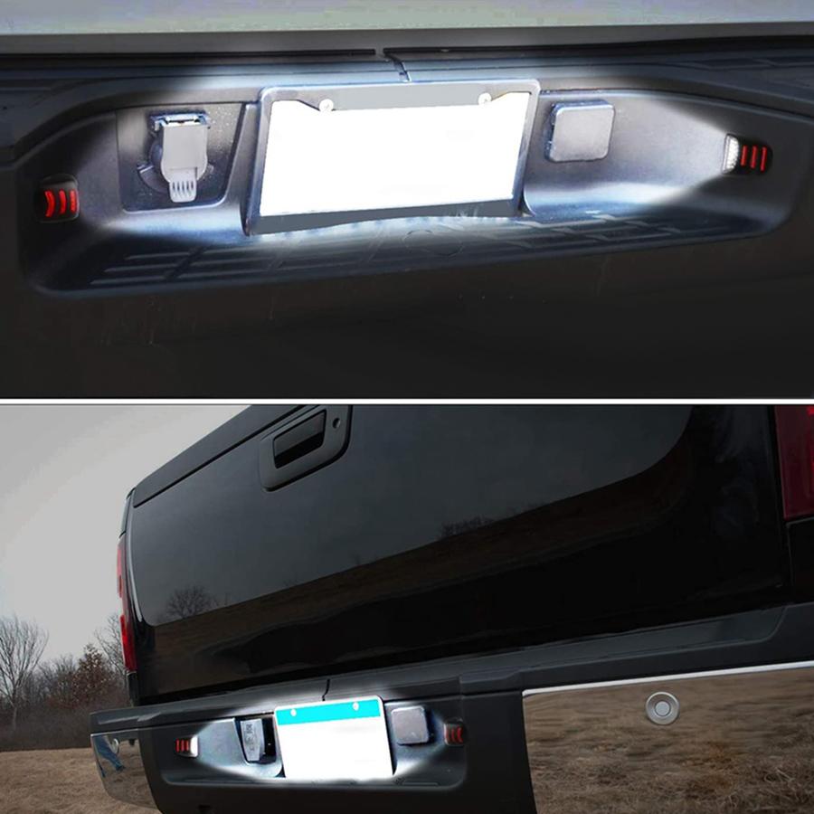 2X LED License Plate Light Red Tube For Chevy Silverado GMC Sierra 1500 2500