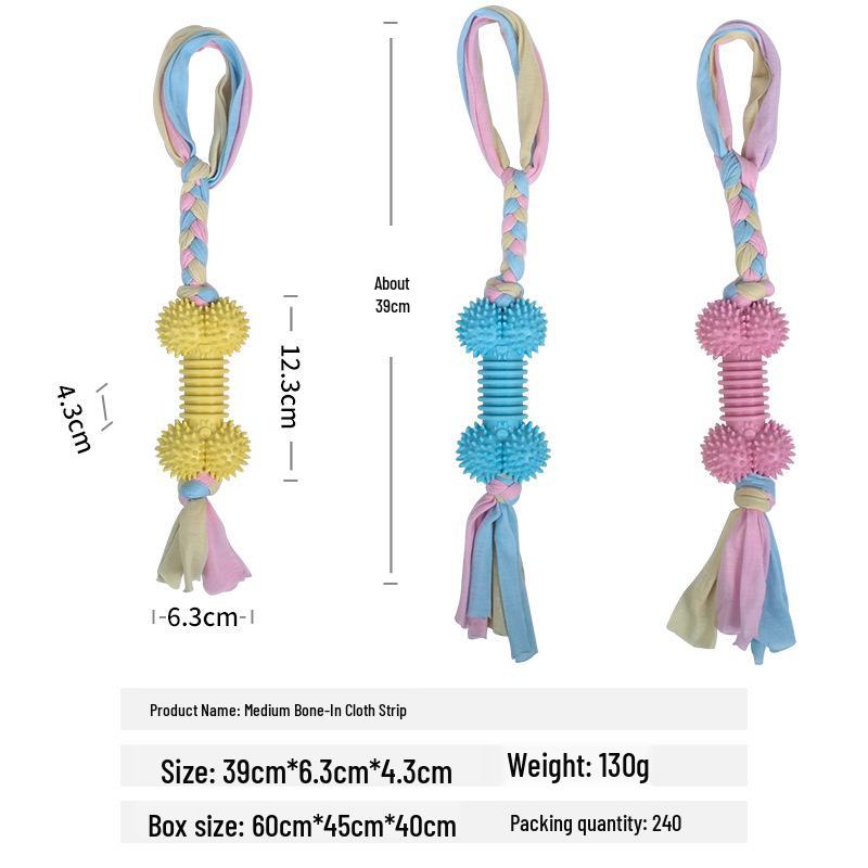 Durable Cotton Rope Knot Dog Toy - Bite-Resistant, Indestructible Molar Ball for Puppies