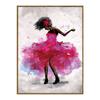 Mulher negra dançando pôster abstrato aquarela tela arte de parede pinturas decorativas impressões imagem sala de estar decoração nórdica