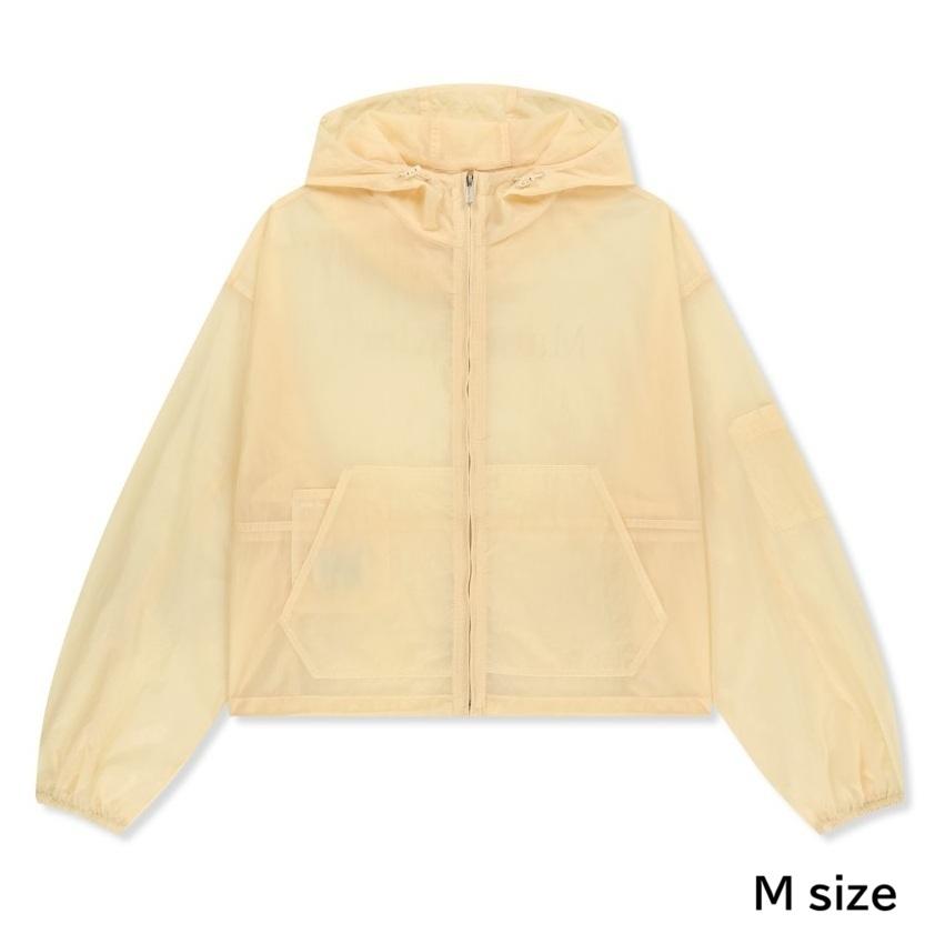 [Matin Kim] BACK LOGO HOODY WINDBREAKER - 3 Colors (Cream / Dark Brown / Blue)