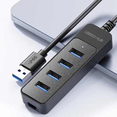 Expansor USB de 4 Portas Hub USB Multiportas 3.0 Porta de Alimentação Tipo C Hub de Alta Velocidade 5 Gbps Estação de Acoplamento Para Acessórios de Laptop Macbook