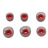 6pcs Earphone Eartips Silicone Soft Noise Isolation 3 Sizes Replacement Earplugs for 4.5‑6.5mm Sound HoleGray Red