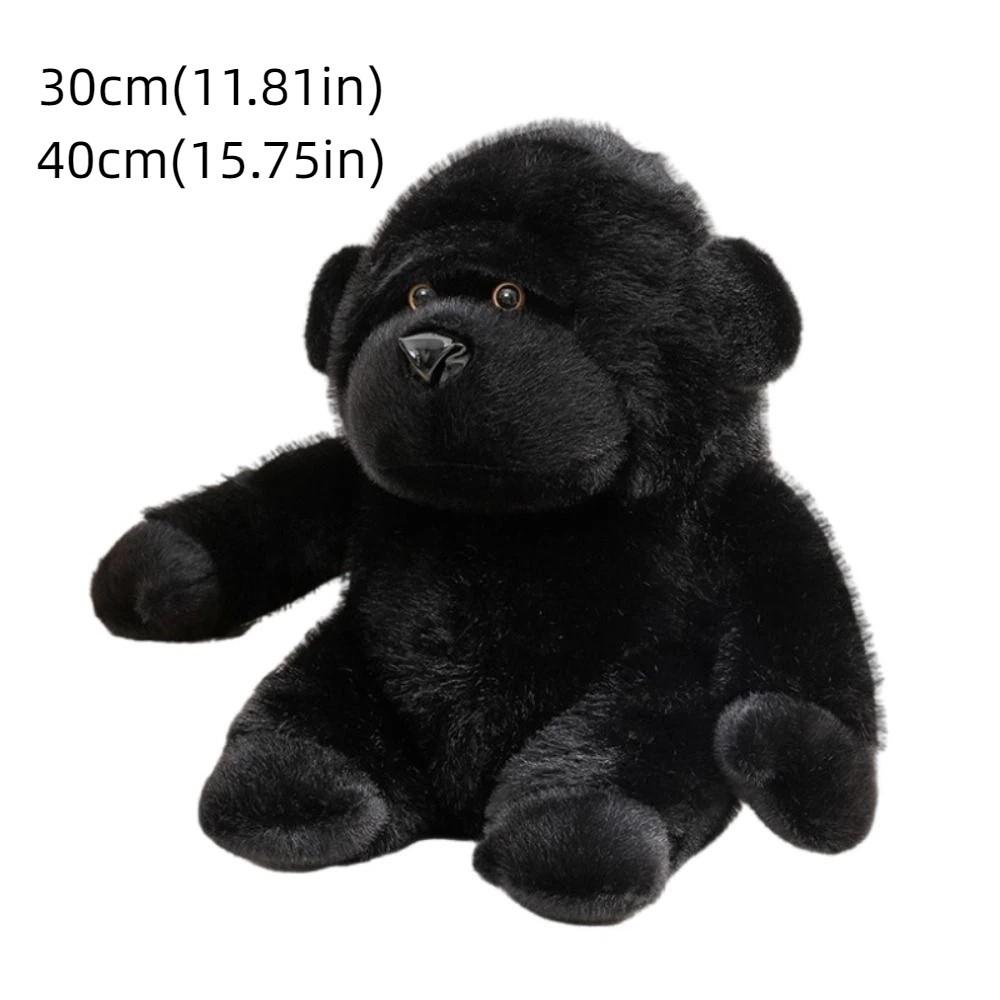 Wild Zoo Black Gorilla Plush Toy Ultra Soft Chimpanzee Plush Doll Stuffed Gorilla Kids Toy