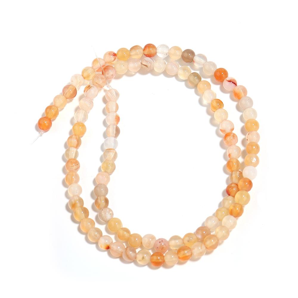 4 6 8 10 12mm Natural Red Agate Stone Beads Round Loose Gemstone Beads for Jewelry Making DIY Bracelets Necklace Accessories