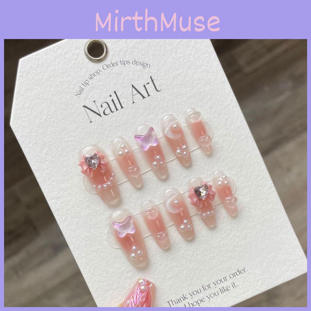 Handmade Wholesale Heart-throbbing Butterfly Nail Stickers In Jelly Gel Xs S M L Sizes