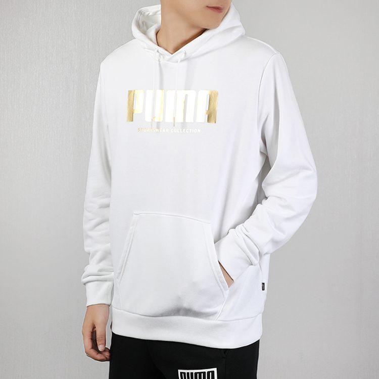 PUMA Sweatshirts Men's White Hooded Moderate Other 581765-02