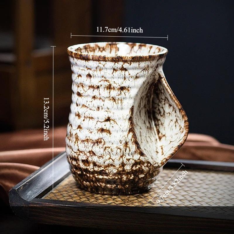 Ceramic Kiln Cup Coffee Cup Creative Hand Warmer Mug Large-Capacity Water Cup Steam Pitcher byChin