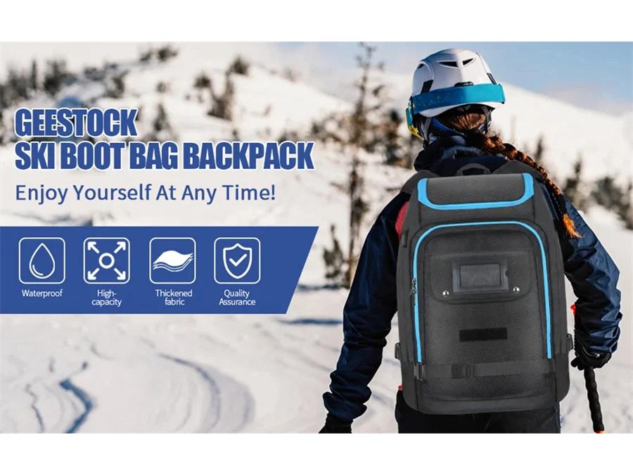 Multifunctional Ski Backpack with Dry/Wet Separation and Large Capacity