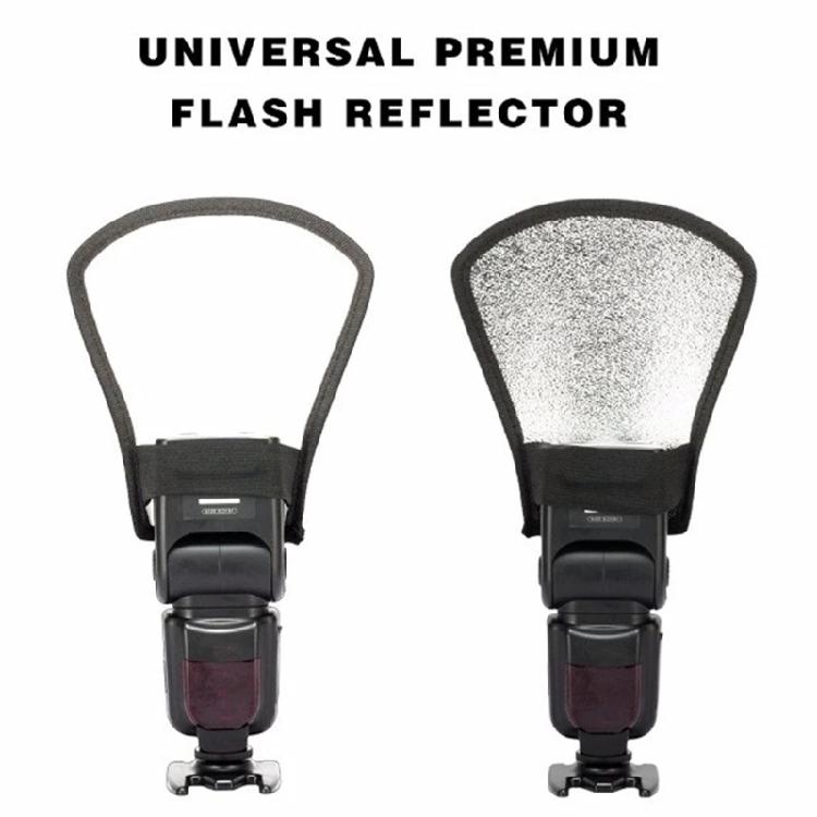 Flash Diffuser Reflector - Double Sided Flash Reflector Elastic Strap Fixing