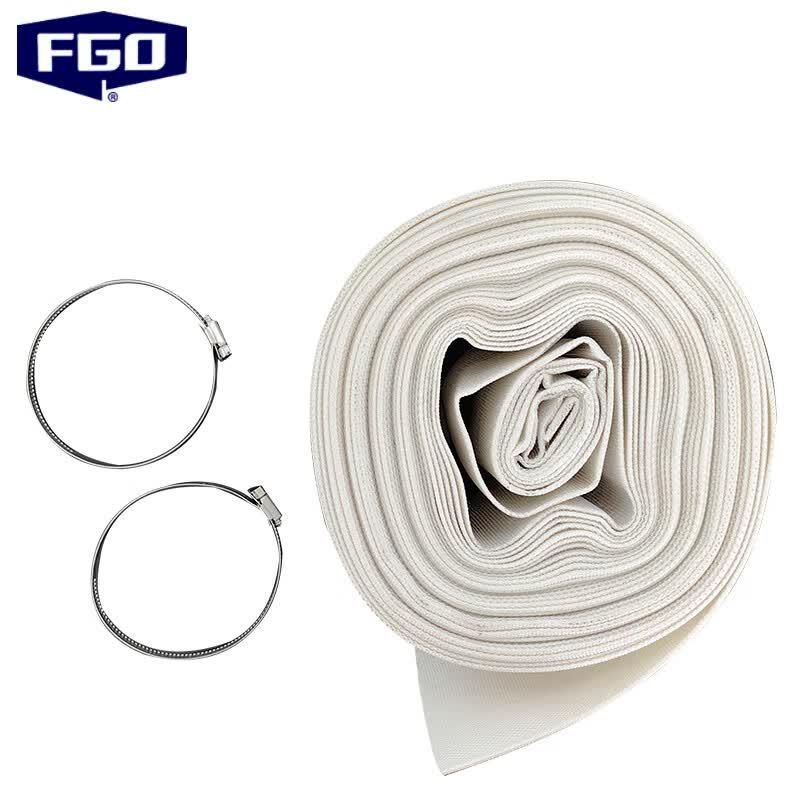 FGO Lined Canvas Heavy Duty Water Hose 100mm (4 Inch) x 50m