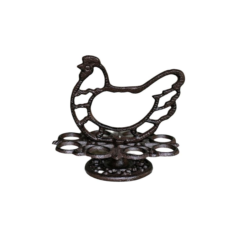 

Large Capacity Rooster Fresh Egg Holder Iron Egg Display Storage Shelf Egg Storage Rack Farmhouse Single Layer