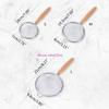 Stainless Steel Colander with Wooden Handle Hanging Ear Sieve Sifter Strainer HX6C