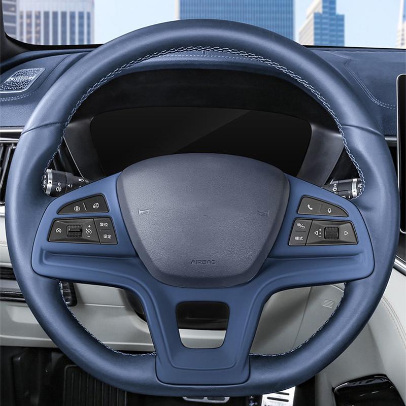 For BYD Sealion 6 Seal U Song Plus DM-i EV 2024 2025 Steering wheel decorative sticker frame Interior modification
