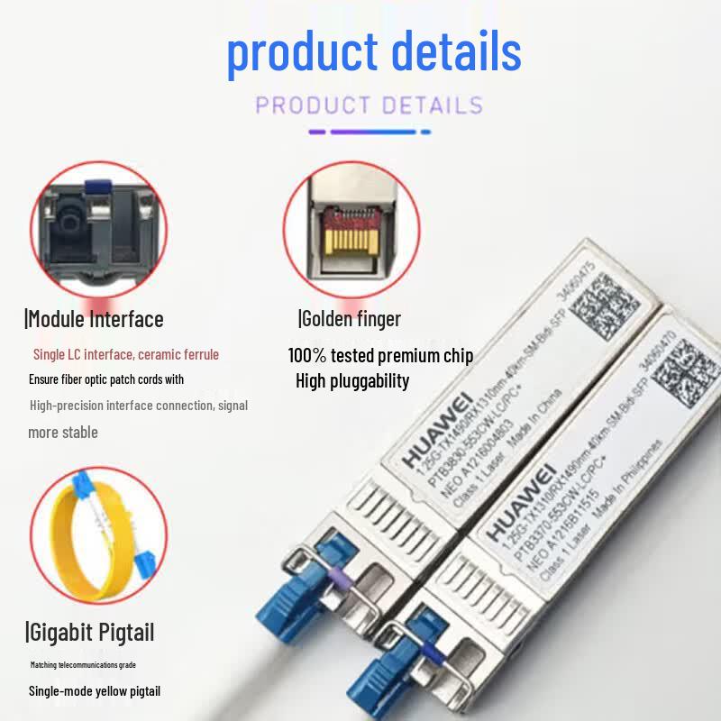 Huawei 40km Gigabit BIDI eSFP Optical Transceiver Module Pair