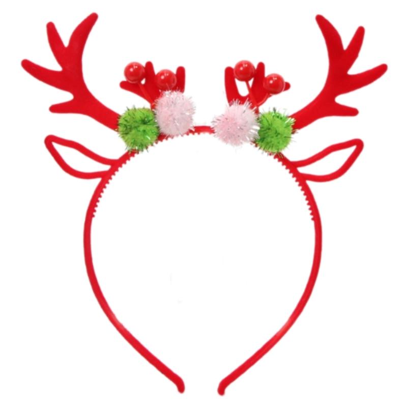 Christmas Reindeer Headband for All Age Party Accessories Deer Horn Hairhoop Festival Hairband Seasonal Costume Headwear