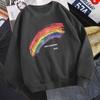 Men's Trendy Loose-Fit Hoodless Sweatshirt - Hong Kong Style, Fleece-Lined, Spring & Autumn, Round Neck, Couple's Pullover.