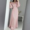 Elegant Style High-end Long-sleeved Long Skirt Dress Women's Clothing Autumn Winter 2025