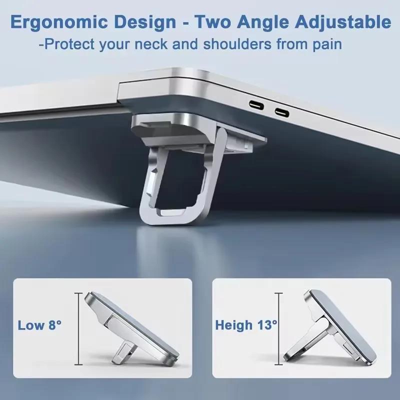 Foldable 2Pcs Set Laptop Stand Portable Adjustable Cooling Riser Bracket Universal Notebook Holder For Laptop Tablet Use