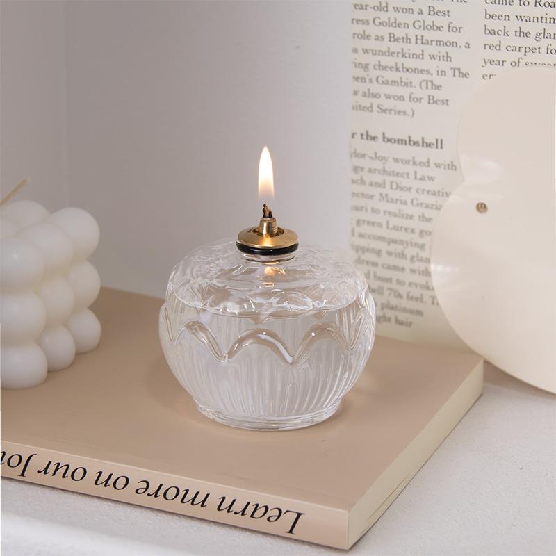 Creative Glass Christmas Tree Candle Holder Room Decoration Candle Holder Home Furnishing HomeDesktop Smoke Free Crispy Oil Lamp
