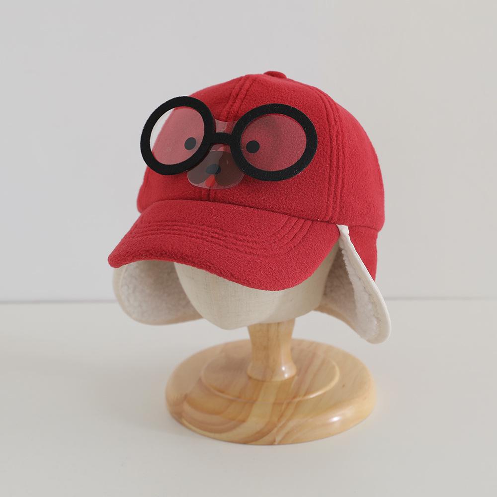 Kinder Herbst/Winter Lammwolle Baseballkappe mit Ohrenschutz