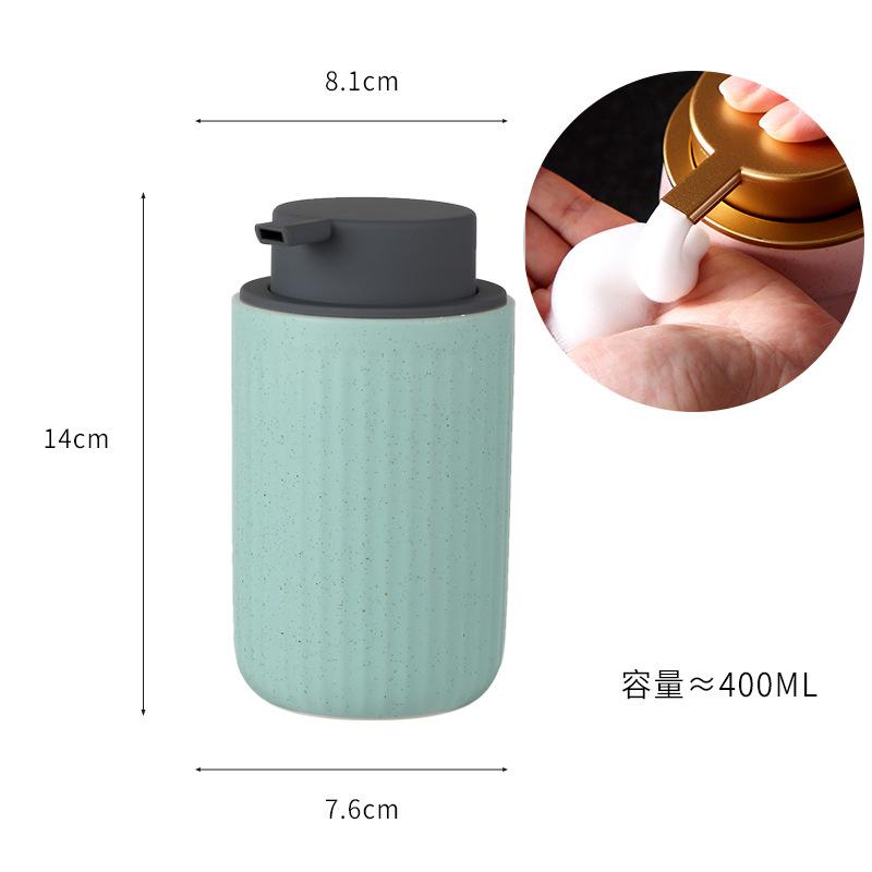 Ceramic press type bath gel bubble bottle hand wash shampoo soap dispenser bathroom accessories household liquid lotion bottle