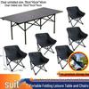 Portable Outdoor Folding Chair & Table Set with Backrest for Camping & Home Use