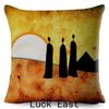 Retro African Cushion Cover Abstract Human Figure Design Warm Tone Soft Polyester Bedroom Decor Throw Pillow Case