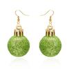 Geometric Sphere Christmas Light Bulb Earrings: Colorful Dangle Ear Hooks for Women