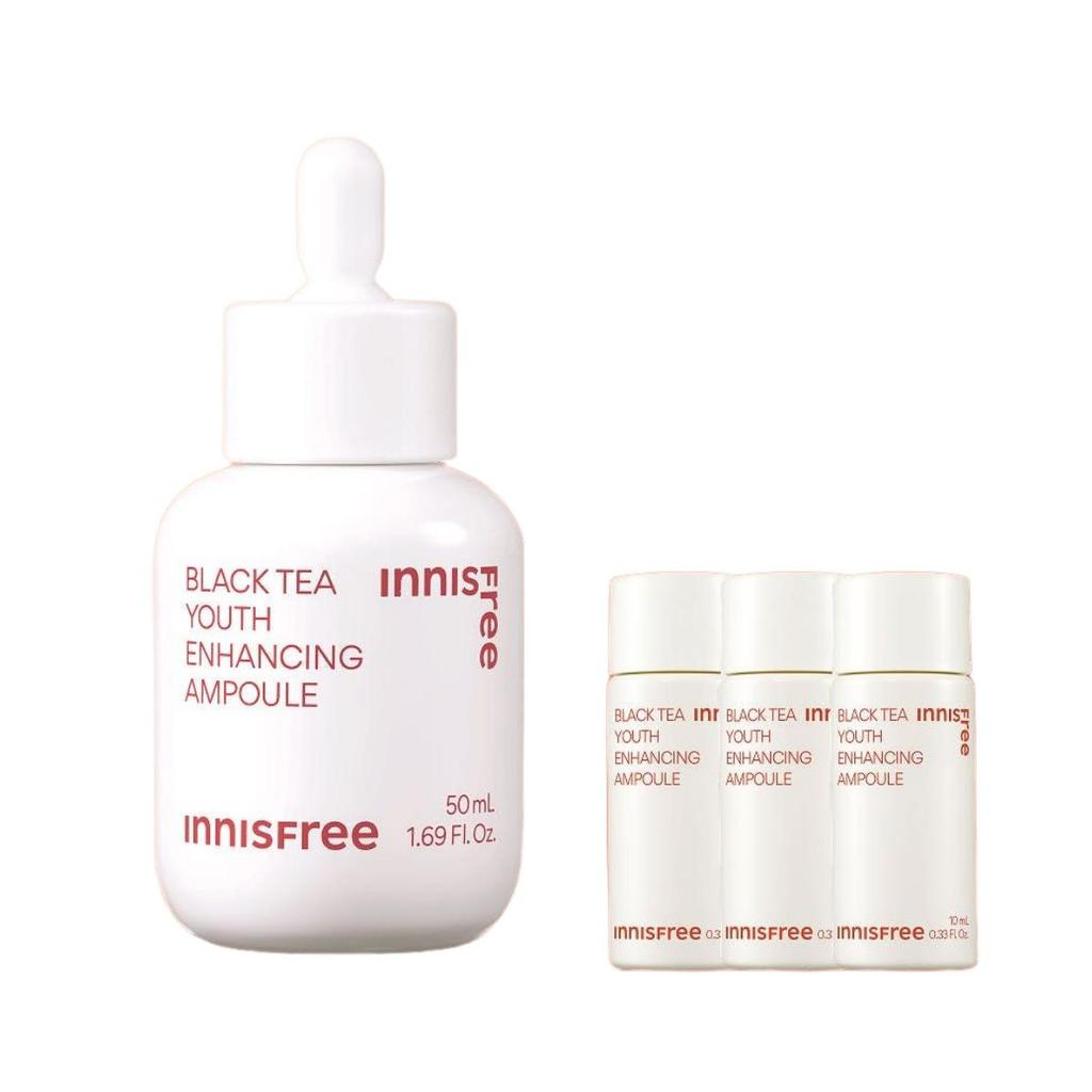 Innisfree Black Tea Youth Enhancing Ampoule 50ml, Night Reset & Anti-Wrinkle Care