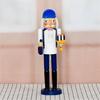 Nutcrackers Soldier with Menorah and Dreidels Wood Figurine Christmas Shelf Decors With Classical Hanukkah Design Statue