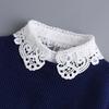 Hollow Lace Chiffon Doll Cotton Fake Collar Blouse Sweater Detachable Shirt Collar False Collar Lapel Women Top Collars Decor