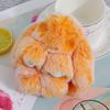 13CM Mini Frost Rabbit Women Cute Plush Fur Pompom Bunny Key Chains On Bags Car Trinket Wedding Party Toys Gift Bag Charm
