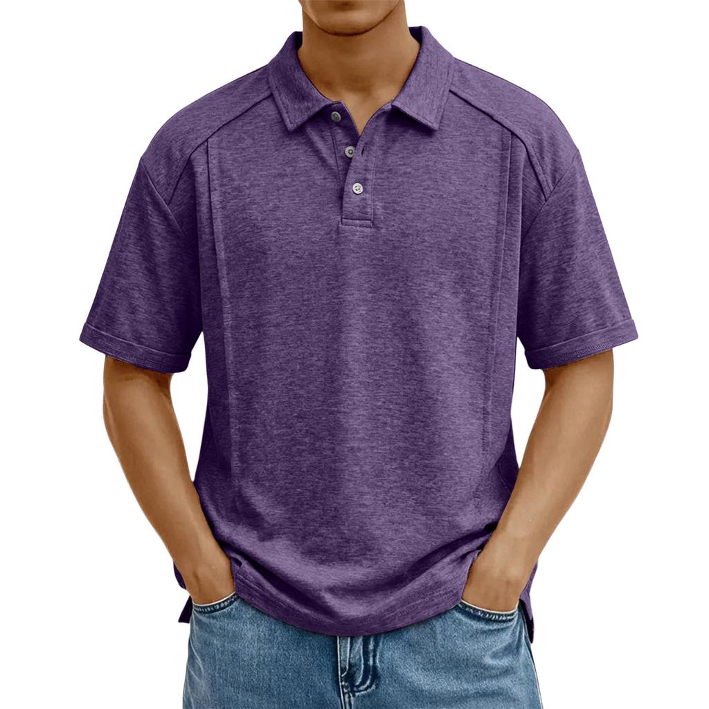 Men's Casual Collared Lightweight Breathable Short-Sleeve Shirt
