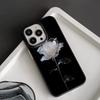 Luxury Case For Iphone 17 Pro Max White Rose Design Phone Case For IPhone 16 Plus 15 14 13 12 11 17Air Soft Black Back Cover