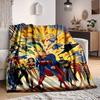 1pc Superheroes Justice Flannel Throw Blanket - Lightweight Soft Warm All-Season Blanket for Sofa, Bed, Travel, Camping  L1029061