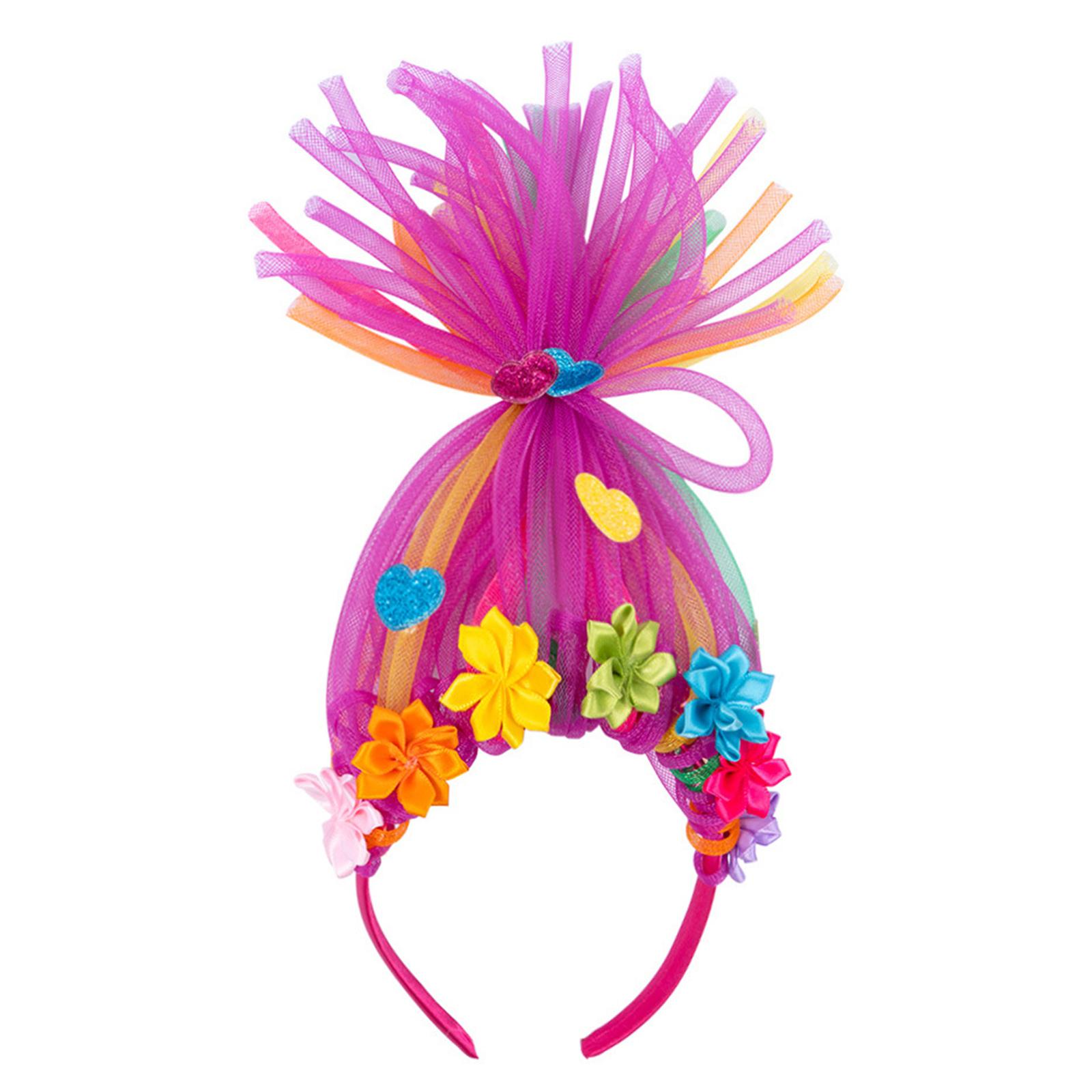 

Детские повязки на голову с маком Тролли, праздничная одежда, головной убор для куклы для музыкальных фестивалей, реквизит для фотосъемки на Хэллоуин T4