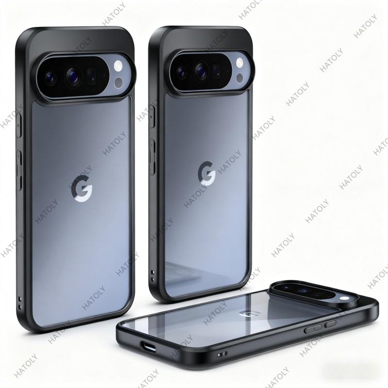 For Google Pixel 10 Pro Case For Google Pixel 10 Pro TPU Shockproof Transparent Black Frame Case For Pixel 10 10 Pro 10 Pro XL