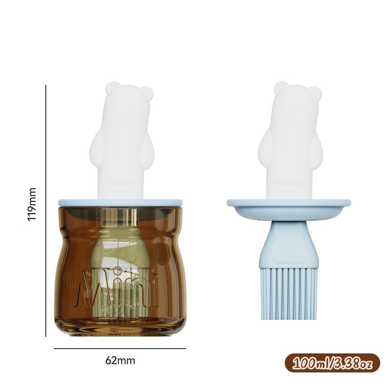Bear Silicone Oil Brush Household Barbecue Oil Brush Oil Bottle Food-Grade Silicone Oil Brush Seasoning Bottle