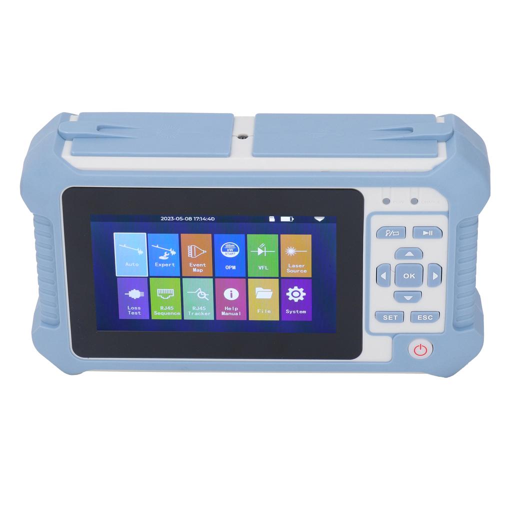 Optical Time Domain Reflectometer OTDR 9 In 1 Optical Power Meter VFL RJ45 Tester Tool US Plug 100‑240V