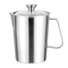 304 Stainless Steel Multi-purpose Measuring Cup with Lid for Milk Tea and Coffee