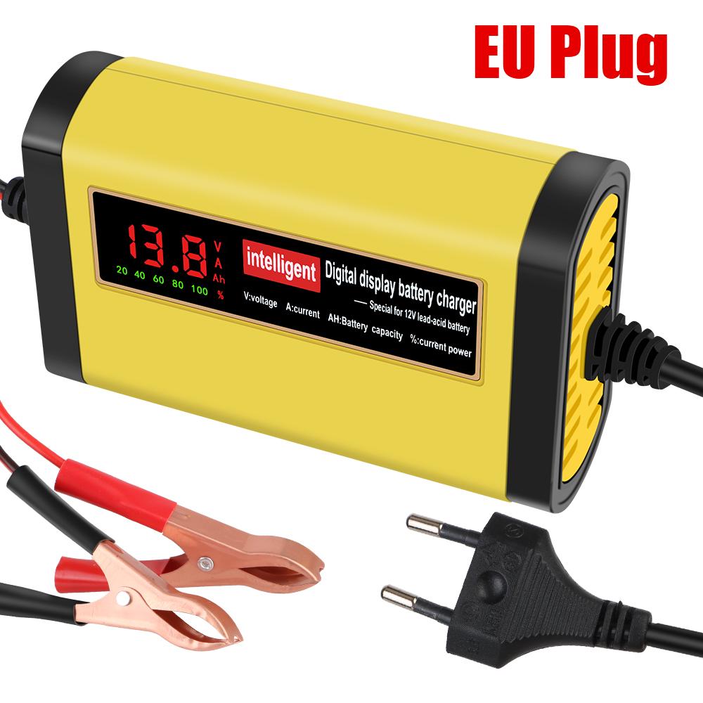 

3-ступенчатые зарядные устройства для свинцово-кислотных AGM GEL аккумуляторов 2А Интеллектуальная быстрая зарядка Полностью автоматическое зарядное устройство для автомобильных аккумуляторов
