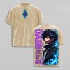 My Hero Academia Dabi Printed Streetwear Men Women Short Sleeve Cotton Tshirts Vintage Washed T-shirt Casual Oversized Clothing