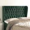 3118343 vidaXL Headboard with Ears Dark Green 147x23x118-128 Cm Velvet