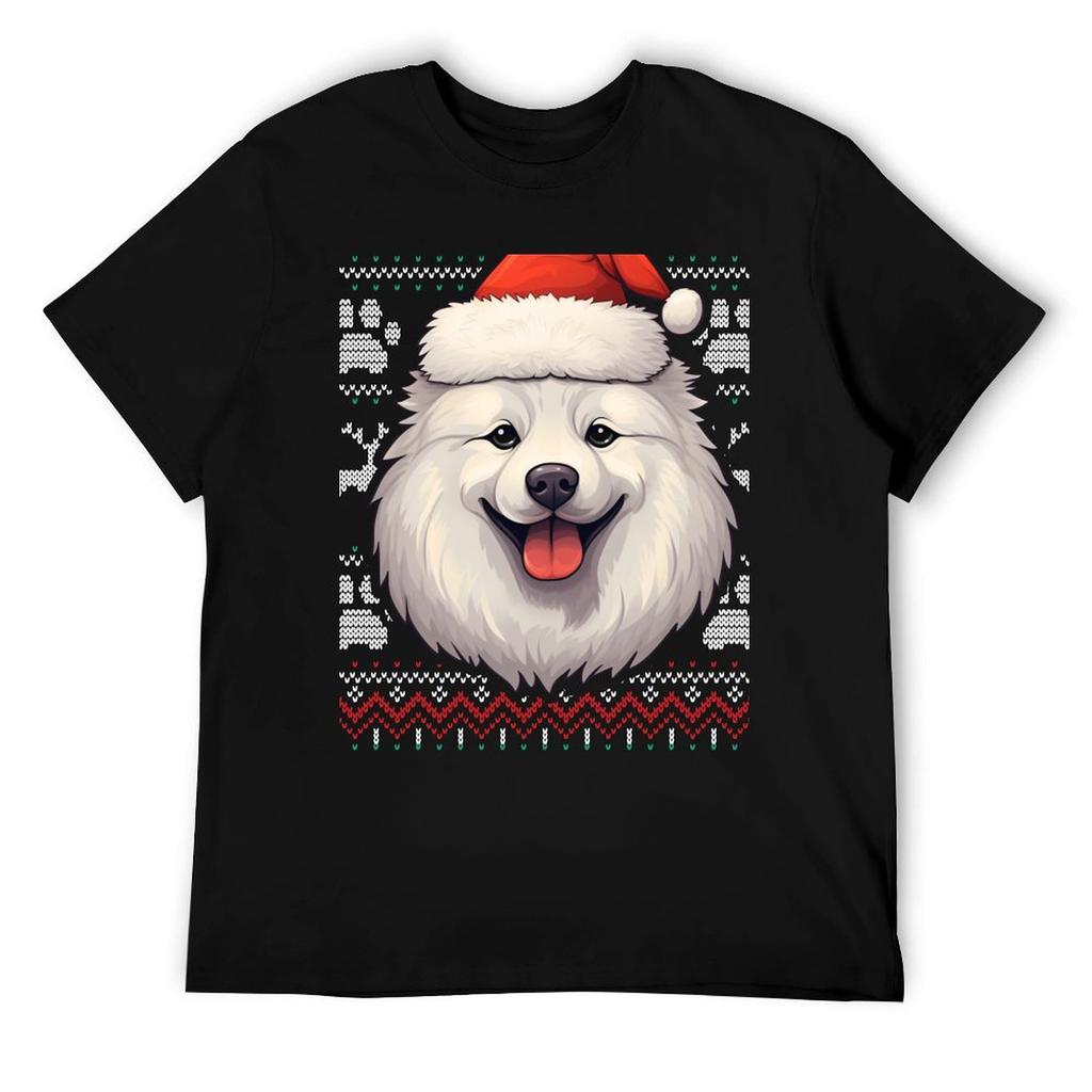 Samoyed Ugly Sweater Christmas T-Shirt man t shirts cotton t shirts designer T-Shirt