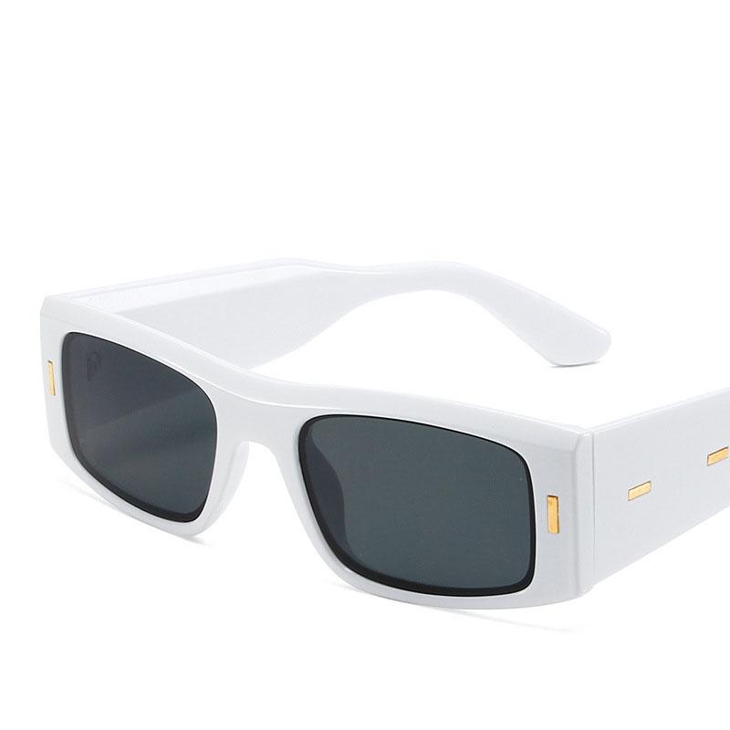 Vintage malé čtvercové sluneční brýle pro ženy Muži Módní Punk Široké nohy Retro rám s tlustým okrajem Luxusní mužské sluneční brýle Stínidla UV400 Brýle