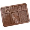 9-częściowa Ręcznie Robiona Forma na Czekoladowe Plasterki z Różnymi Rozmiarami Gofrów na Całą Stronę Forma do Dekoracji Ciasta