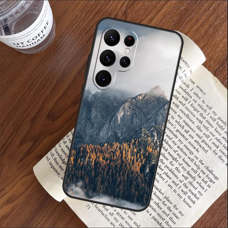 Beautiful Mountain Forest Nature Case For Samsung Galaxy S25 S24 S23 S22 S21 Ultra S9 S10 S20 Plus S24 FE Funda Cover Shell