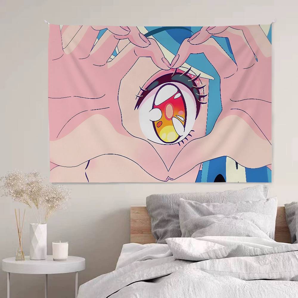 Urusei Yatsura Anime DIY Wall Tapestry Hanging Tarot Hippie Wall Rugs Dorm INS Home Decor