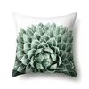 Polyester Pillow Case Nordic Ins Style Plant Flower Print Peach Leather Velvet Cushion Cover Car Waist Cushion Cover