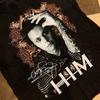 Camiseta Masculina e Feminina de Algodão Preta de Manga Curta Vtg Ville Valo Him Band Tamanho Completo CG956 Camiseta Unisex